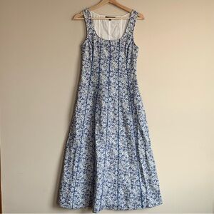 Anthropologie Scoop Neck Seamed A-Line Midi Dress NWT